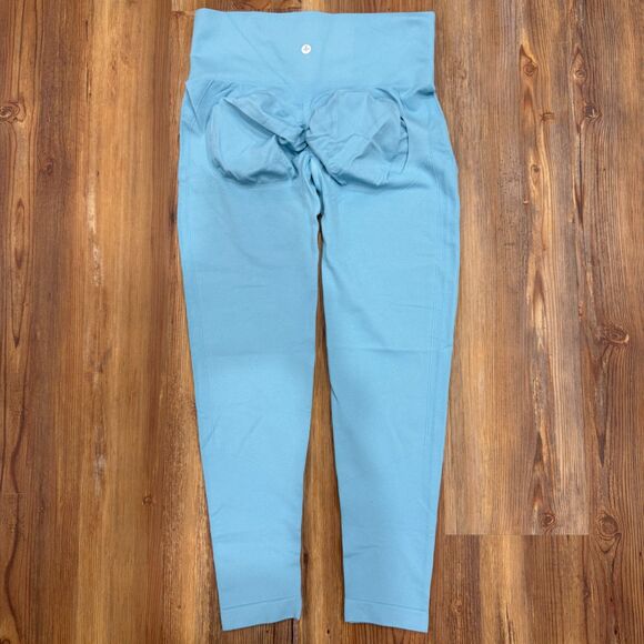 HALARA NWOT Seamless Flow High Waist Tummy Control Butt Lift Blue Leggings Large - Picture 7 of 11